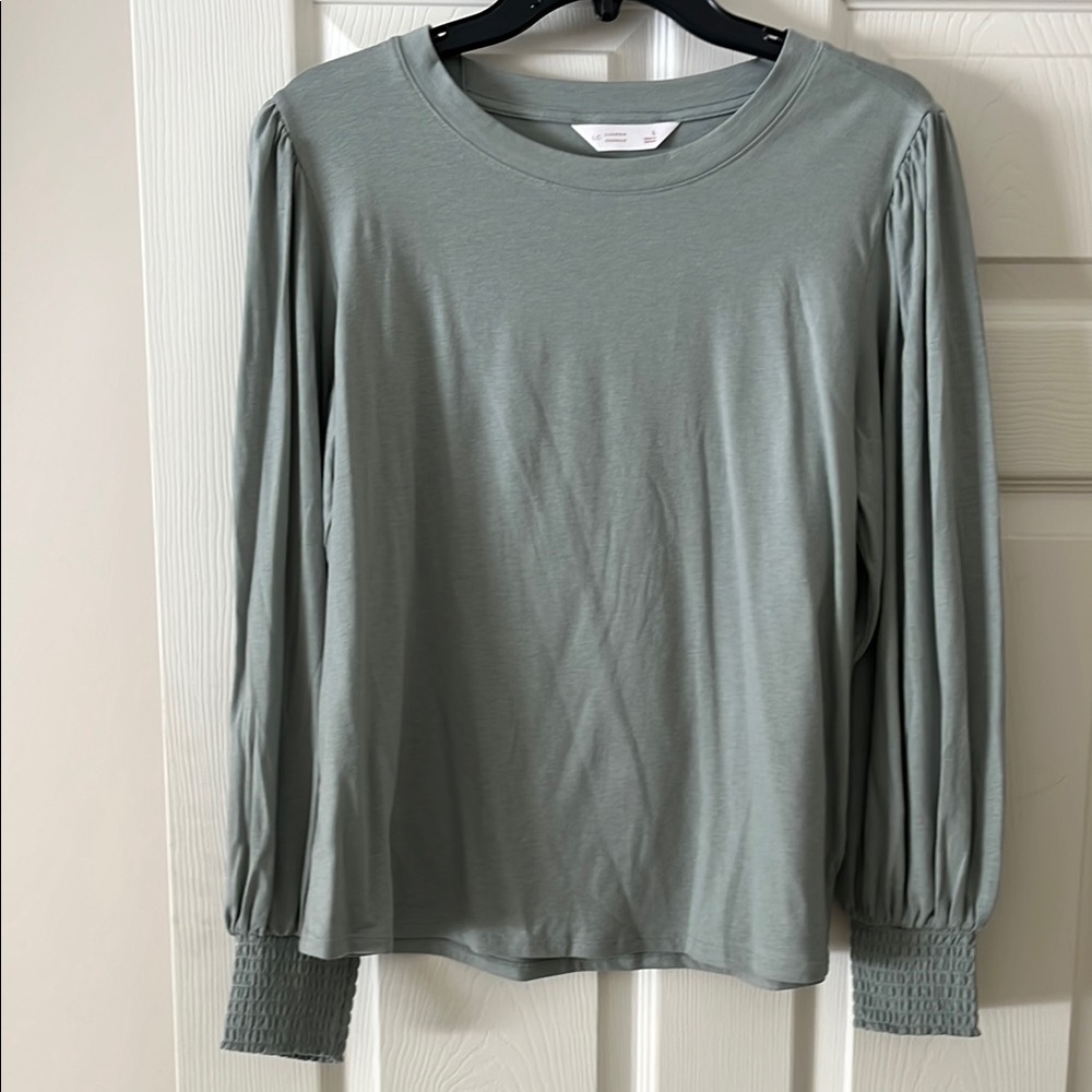 Lauren Conrad Soft Green Long Sleeve Top